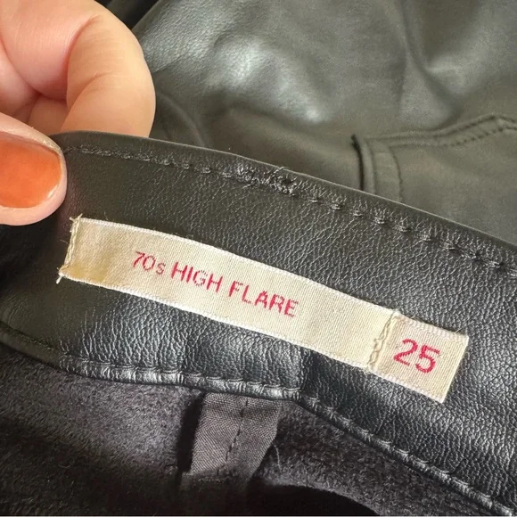 Levi’s | Premium 70’s Flare Faux Leather Jeans - Picture 6 of 7